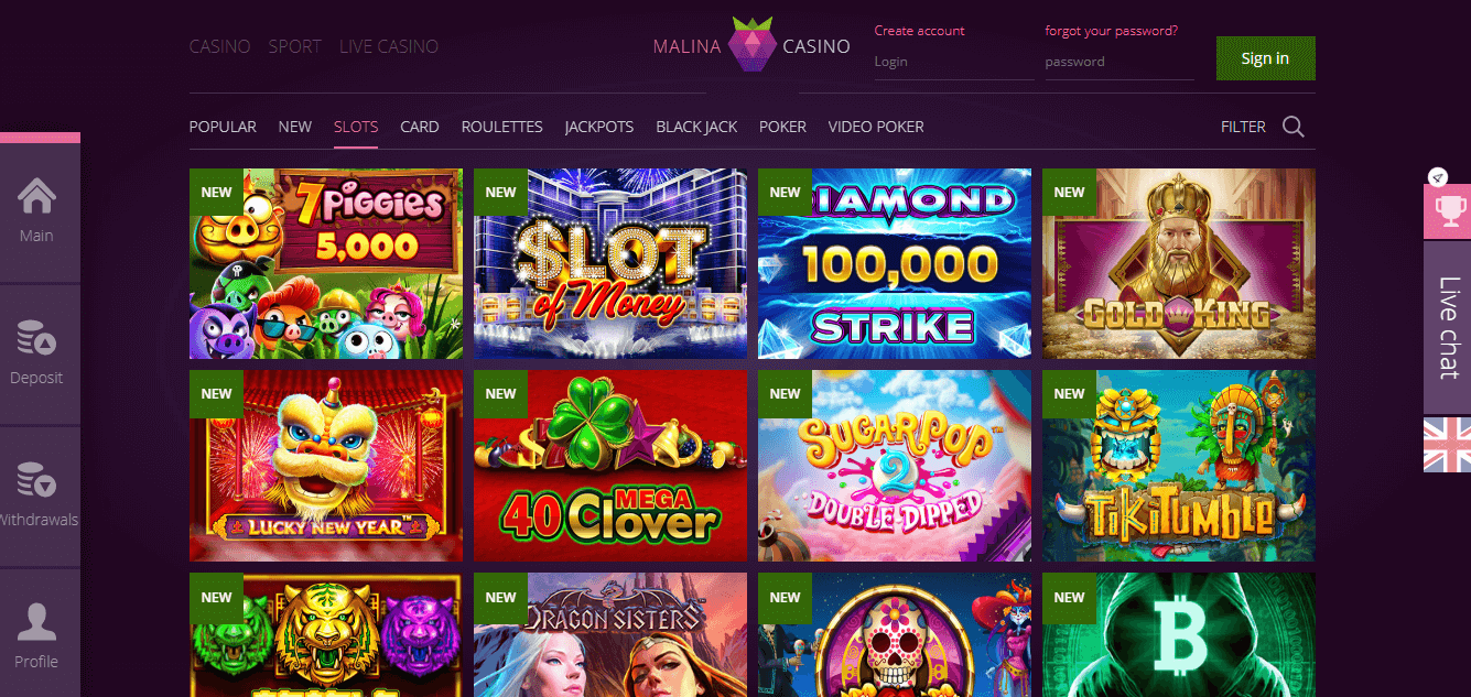 Malina Casino Review 2023: Play with Bonus, Enjoy Free Spins!